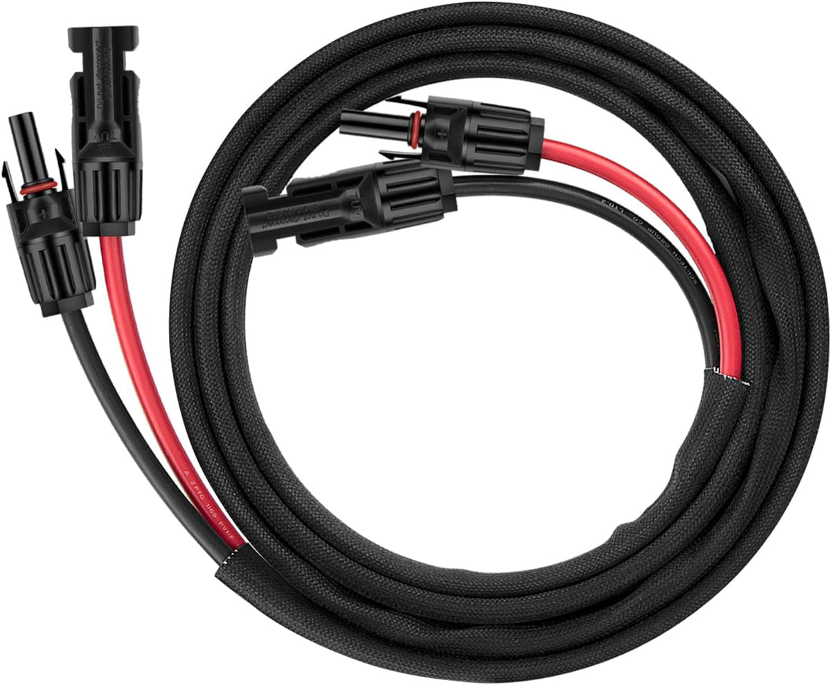 20Ft 10AWG Solar Extension Cable with Female and Male Connector Q9516