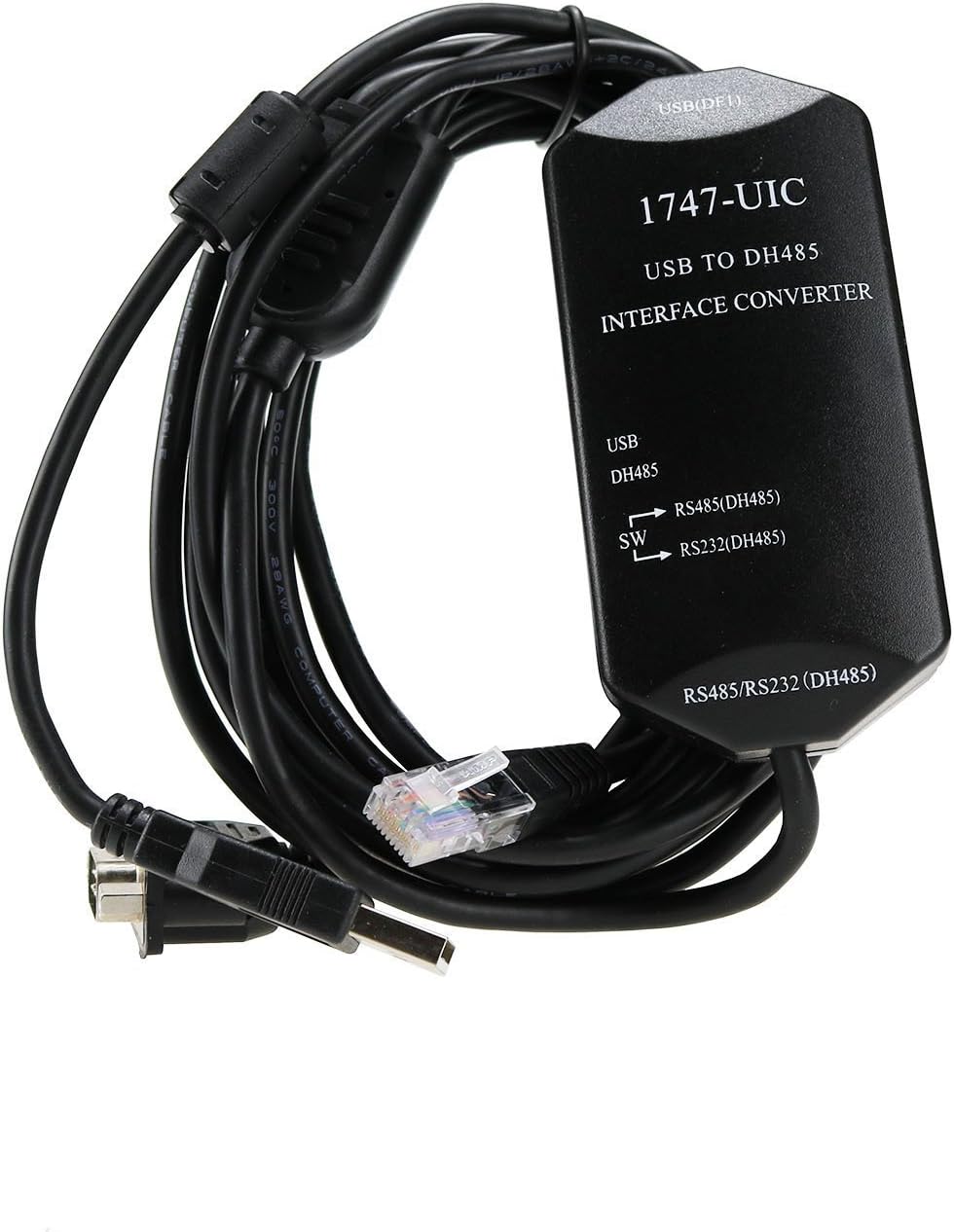 PLC Programming Cable USB to DH485 RS485 RS232 Interface Converter X58087