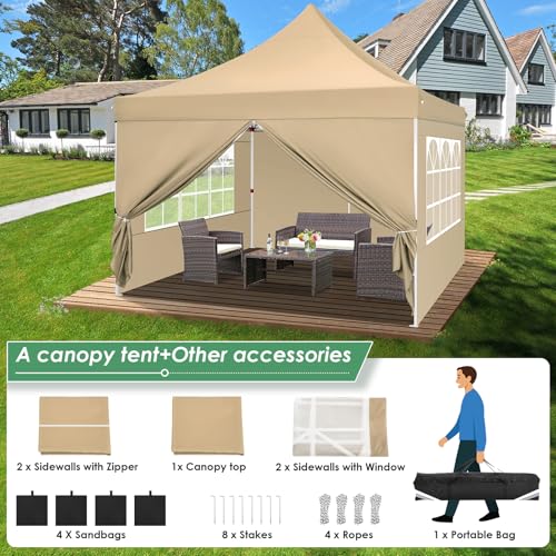 10x20 Pop Up Canopy Tent with 6 Sidewalls White O984