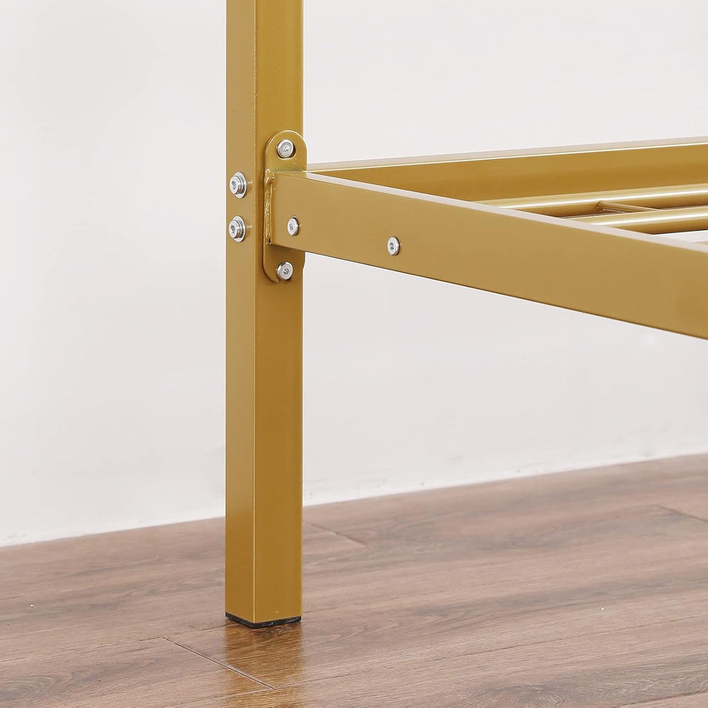 Gold Full Size Canopy Bed Frame J8355