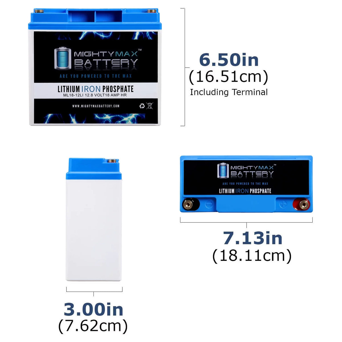 12V 18AH Lithium Replacement Battery 4 Pack S736033