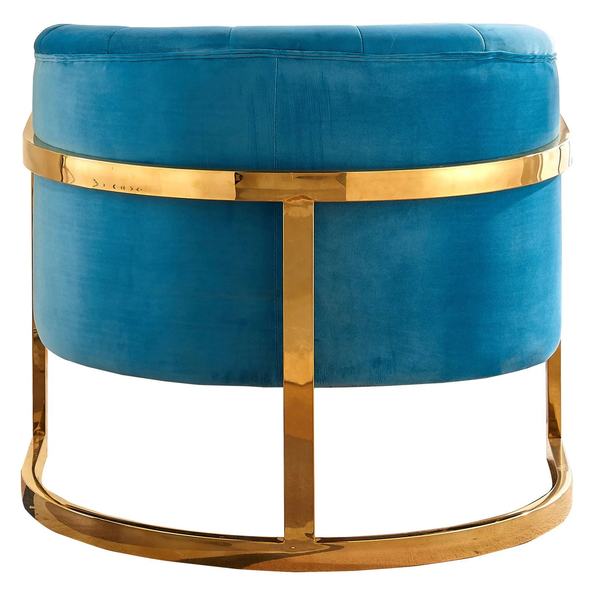 Green Velvet Accent Chair with Stainless Steel Base S611296