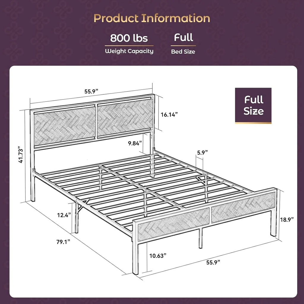 Twin Platform Bed Frame with Storage S540412