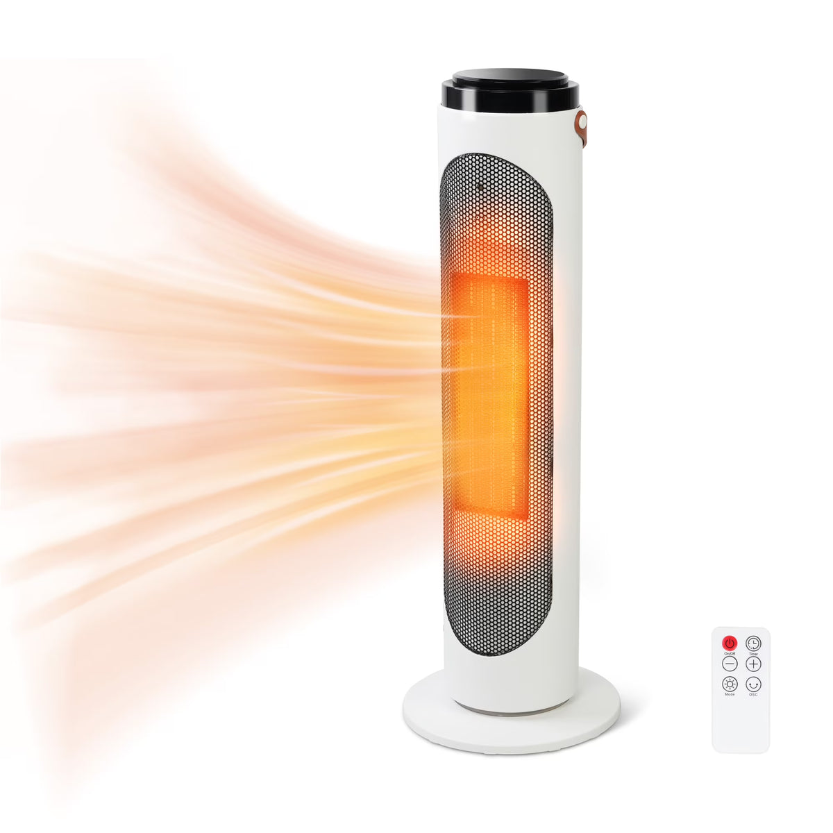 1500W PTC Oscillating Ceramic Space Heater with Remote, 24h Timer T515228