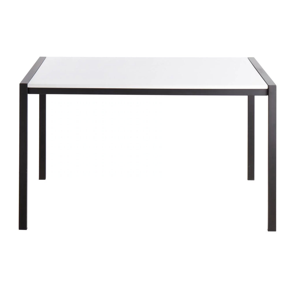 Dinette Table with Black Metal and White Wood N534435