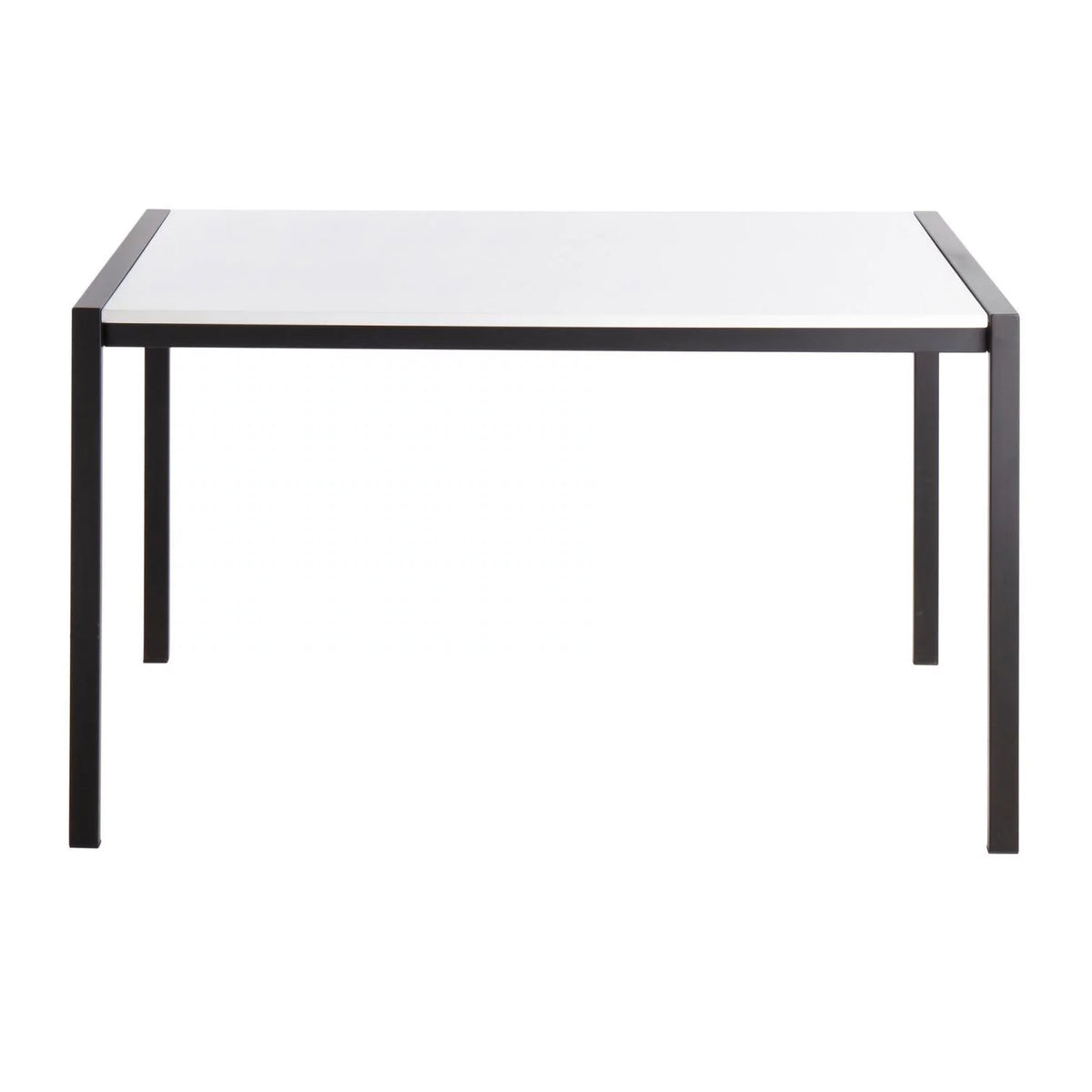 Dinette Table with Black Metal and White Wood N534435
