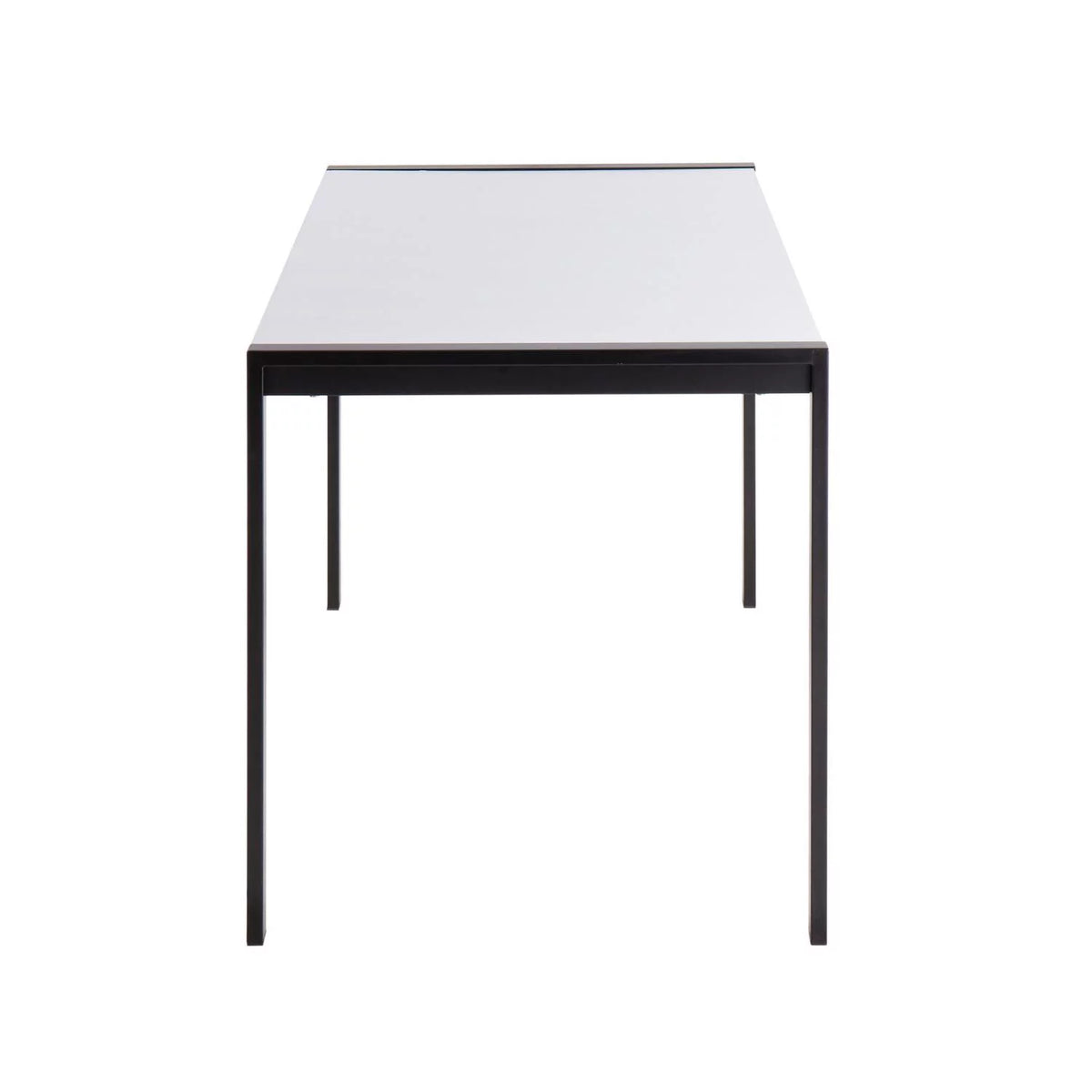 Dinette Table with Black Metal and White Wood N534435