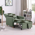 Grey Velvet Convertible Chair Bed Sleeper Chair with Pillow F367389