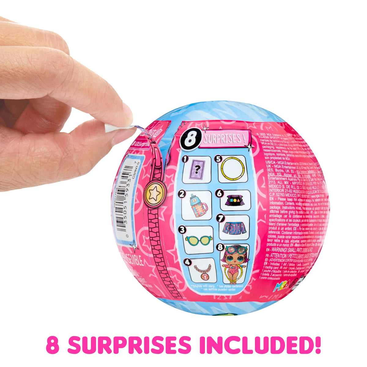 LOL Surprise Gymnastics Doll with 8 Surprises, Balance Beam Ball, Ages 4+ Y36932